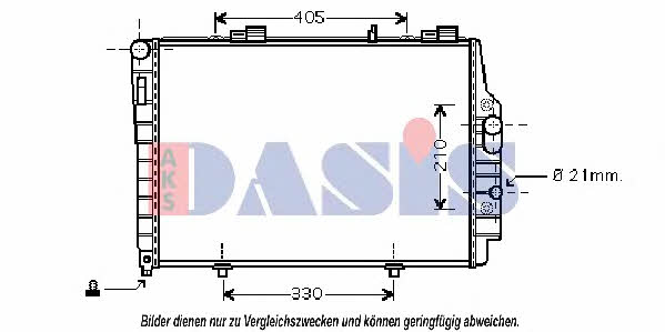 Dasis 120016N Radiator, engine cooling 120016N