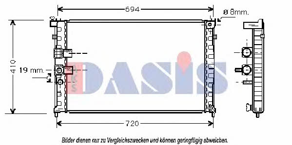 Dasis 160041N Radiator, engine cooling 160041N