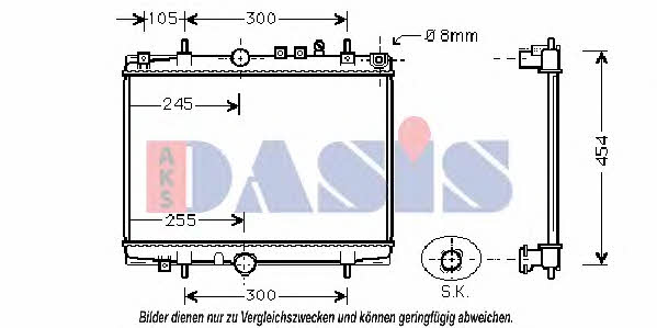 Dasis 160074N Radiator, engine cooling 160074N