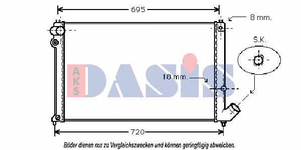 Dasis 161810N Radiator, engine cooling 161810N