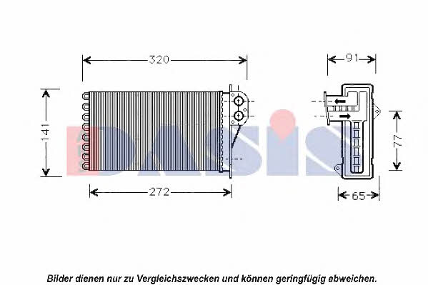 Dasis 169006N Heat exchanger, interior heating 169006N