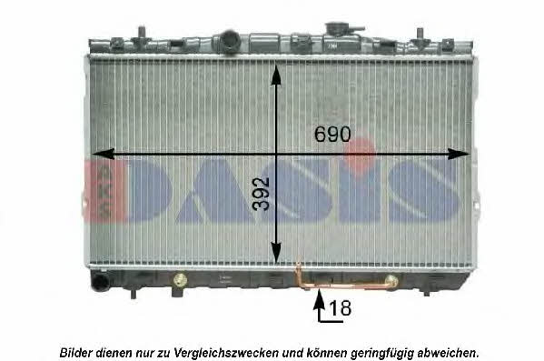 Dasis 560051N Radiator, engine cooling 560051N