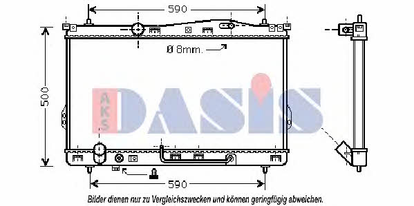 Dasis 560410N Radiator, engine cooling 560410N