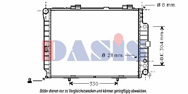 Dasis 122590N Radiator, engine cooling 122590N