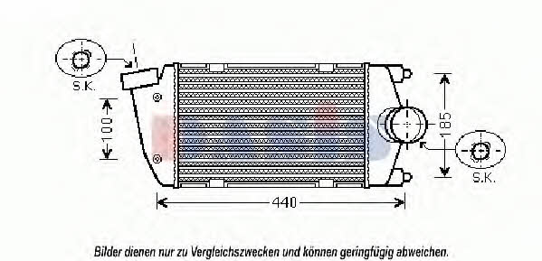 Dasis 177004N Intercooler, charger 177004N