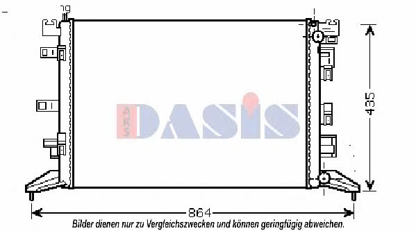 Dasis 180074N Radiator, engine cooling 180074N