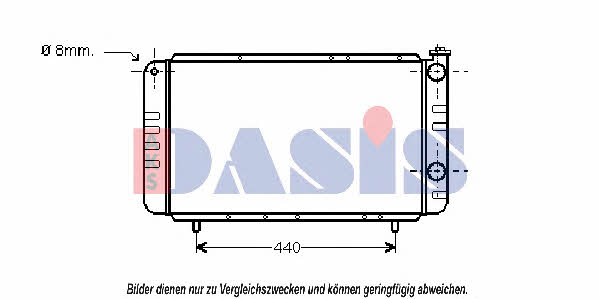 Dasis 180480N Radiator, engine cooling 180480N