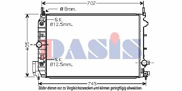 Dasis 190013N Radiator, engine cooling 190013N