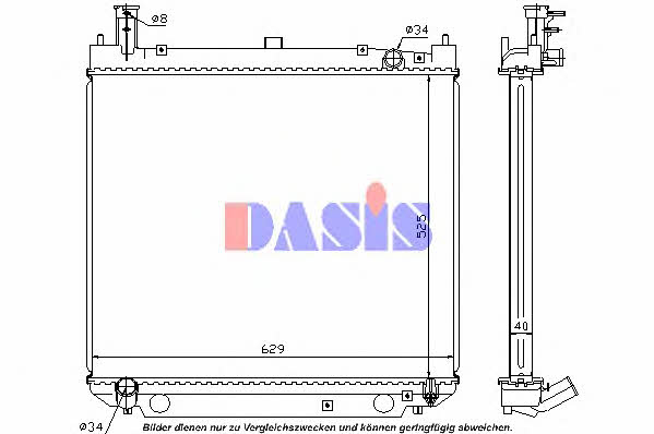 Dasis 210028N Radiator, engine cooling 210028N