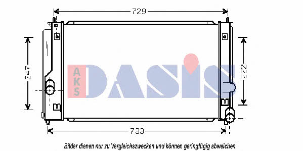 Dasis 210051N Radiator, engine cooling 210051N