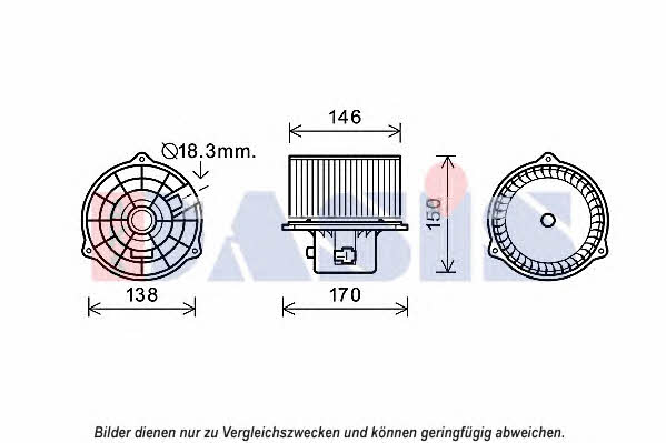 Dasis 568045N Fan assy - heater motor 568045N