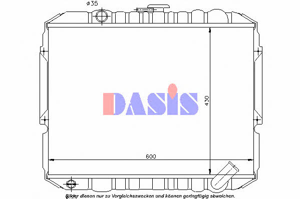 Dasis 569001N Radiator, engine cooling 569001N