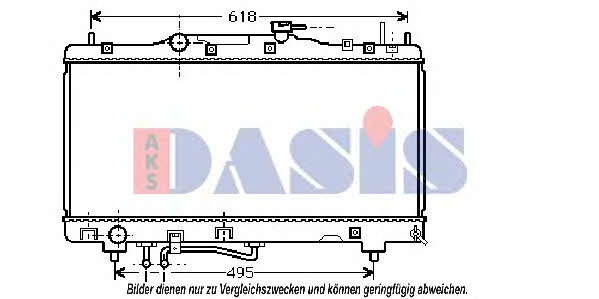 Dasis 210077N Radiator, engine cooling 210077N