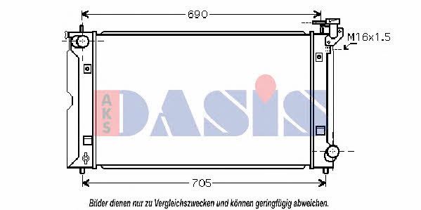 Dasis 210141N Radiator, engine cooling 210141N