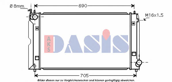 Dasis 210156N Radiator, engine cooling 210156N