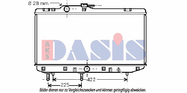 Dasis 211680N Radiator, engine cooling 211680N