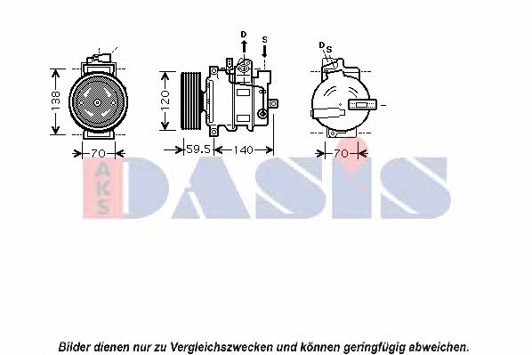 Dasis 850068N Compressor, air conditioning 850068N