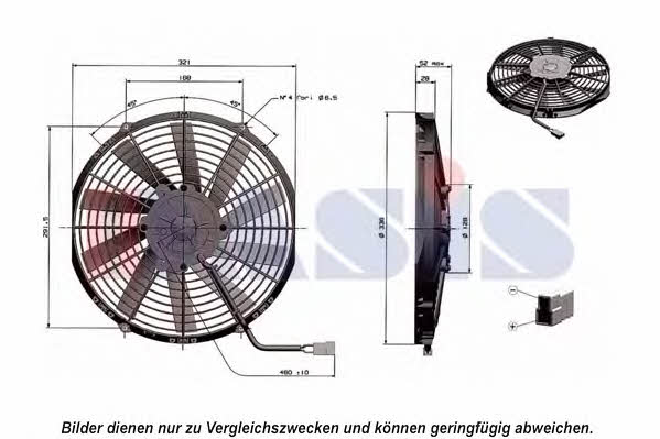 Dasis 870221N Hub, engine cooling fan wheel 870221N