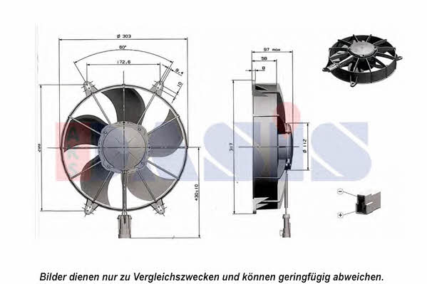 Dasis 870283N Hub, engine cooling fan wheel 870283N
