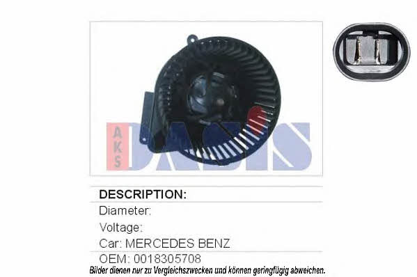 Dasis 730054N Fan assy - heater motor 730054N
