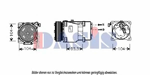 Dasis 850731N Compressor, air conditioning 850731N