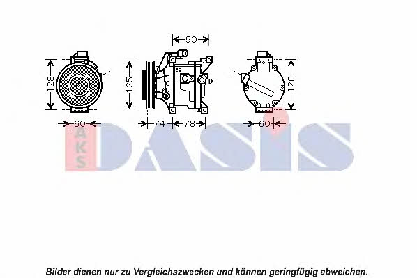 Dasis 850744N Compressor, air conditioning 850744N