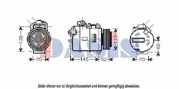 Dasis 851809N Compressor, air conditioning 851809N