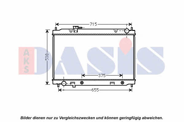 Dasis 070176N Radiator, engine cooling 070176N