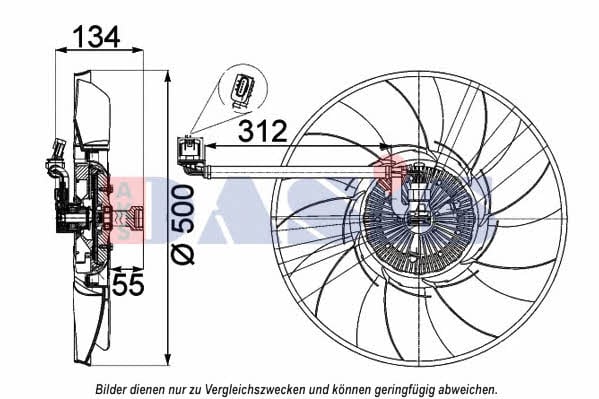 Dasis 028004N Hub, engine cooling fan wheel 028004N