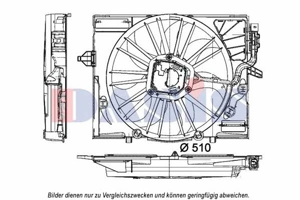 Dasis 058085N Hub, engine cooling fan wheel 058085N