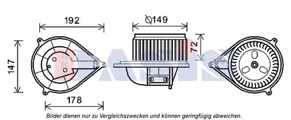 Dasis 088098N Fan assy - heater motor 088098N