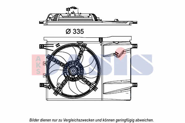 Dasis 088116N Hub, engine cooling fan wheel 088116N