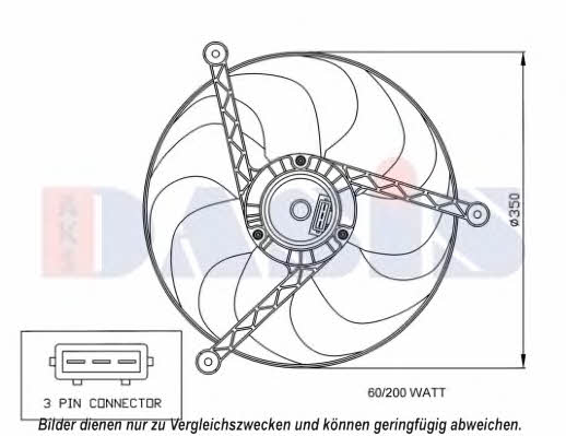 Dasis 048109N Hub, engine cooling fan wheel 048109N