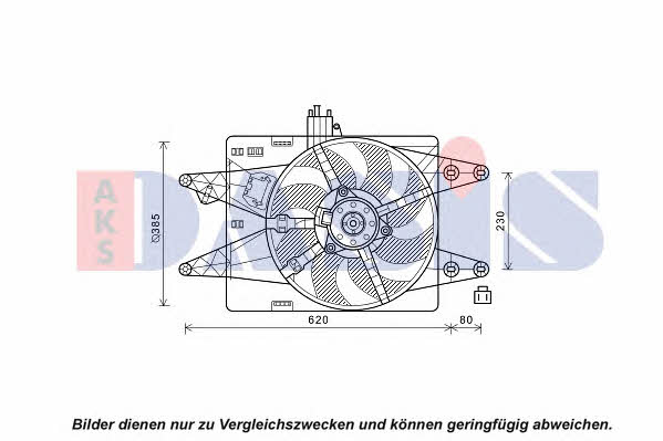 Dasis 088151N Hub, engine cooling fan wheel 088151N
