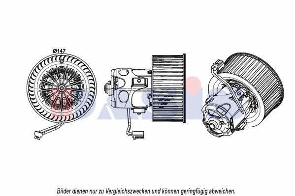 Dasis 058087N Fan assy - heater motor 058087N