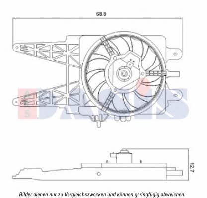 Dasis 088068N Hub, engine cooling fan wheel 088068N