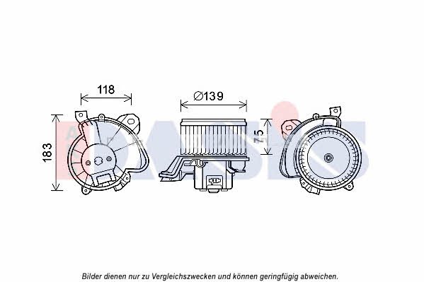 Dasis 088131N Fan assy - heater motor 088131N