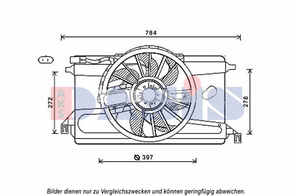 Dasis 098125N Hub, engine cooling fan wheel 098125N