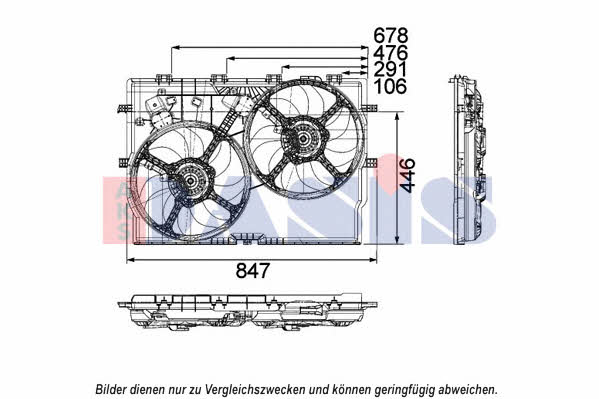 Dasis 088117N Hub, engine cooling fan wheel 088117N