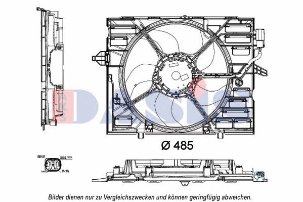 Dasis 058081N Hub, engine cooling fan wheel 058081N