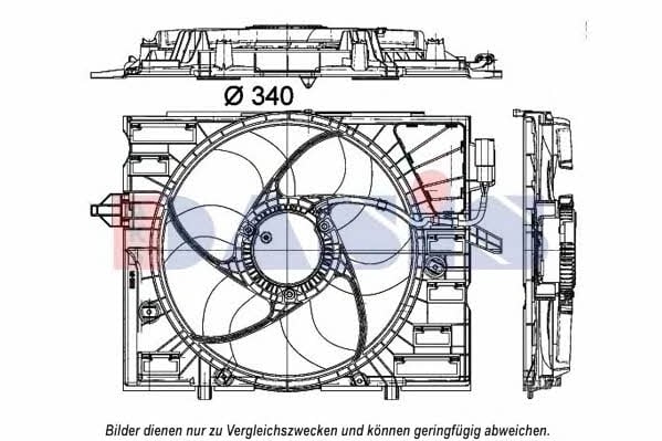 Dasis 058084N Hub, engine cooling fan wheel 058084N