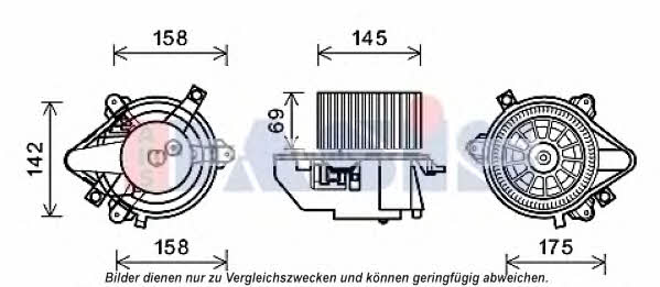 Dasis 088097N Fan assy - heater motor 088097N