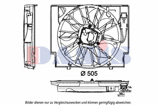 Dasis 058082N Hub, engine cooling fan wheel 058082N