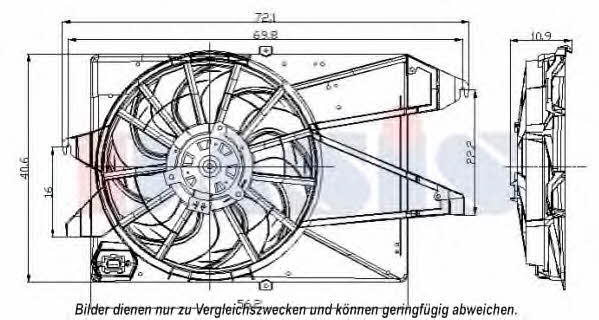 Dasis 098115N Hub, engine cooling fan wheel 098115N