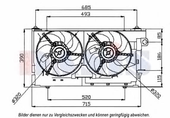 Dasis 068023N Hub, engine cooling fan wheel 068023N