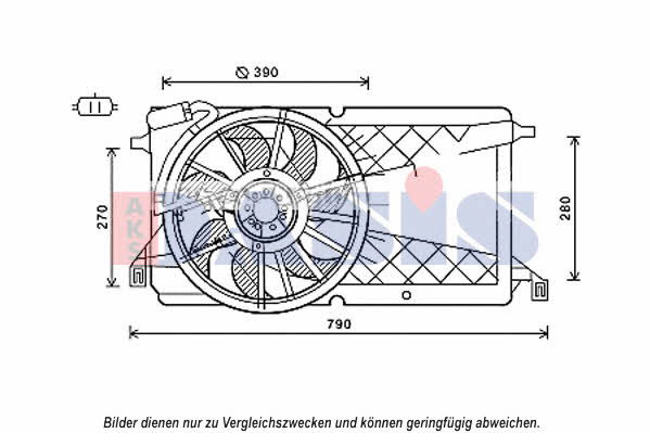 Dasis 098129N Hub, engine cooling fan wheel 098129N