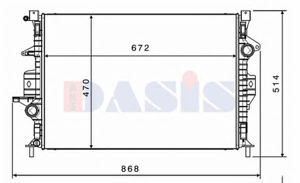 Dasis 220026N Radiator, engine cooling 220026N