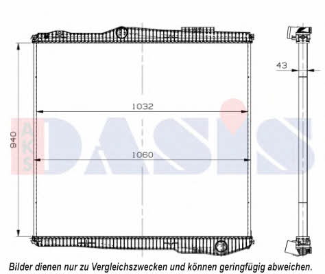 270015N Dasis Engine cooling radiator