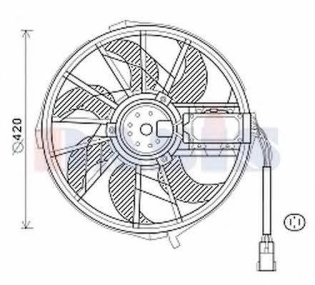 Dasis 870454N Hub, engine cooling fan wheel 870454N