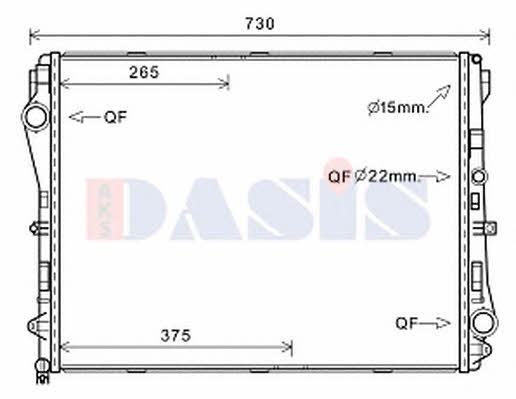 Dasis 120116N Radiator, engine cooling 120116N